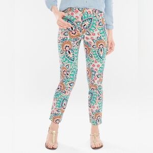 Chicos sz 2.5 So Slimming Bombay Medallion Girlfriend Ankle Jeans WP95
